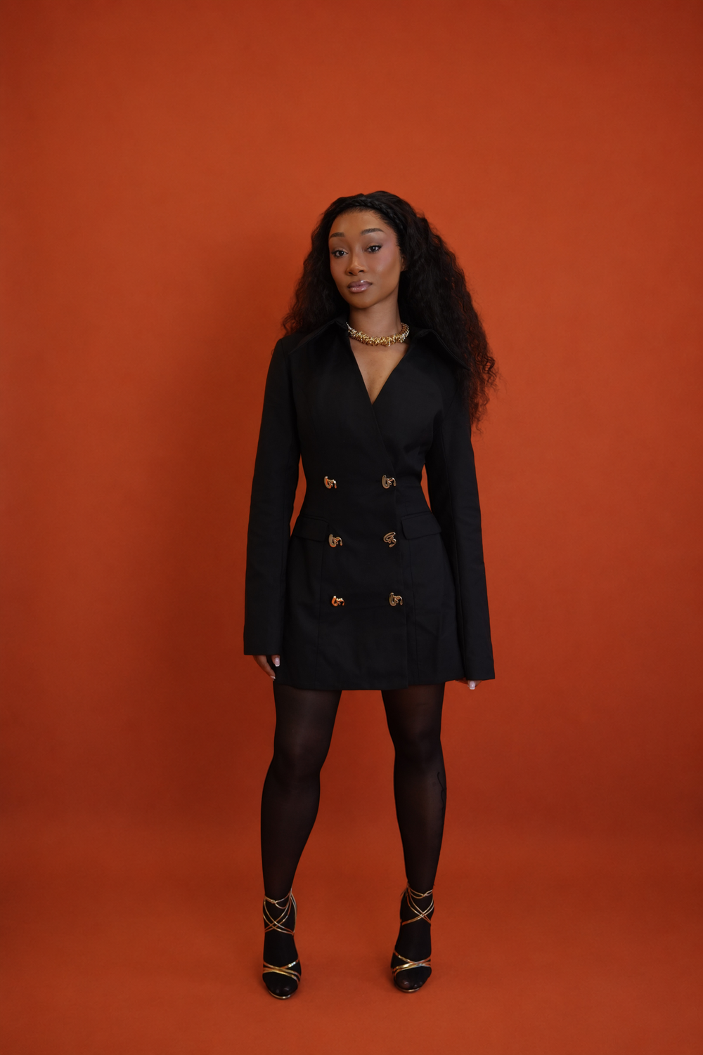 Chevy Tailored Blazer Mini Dress - Black