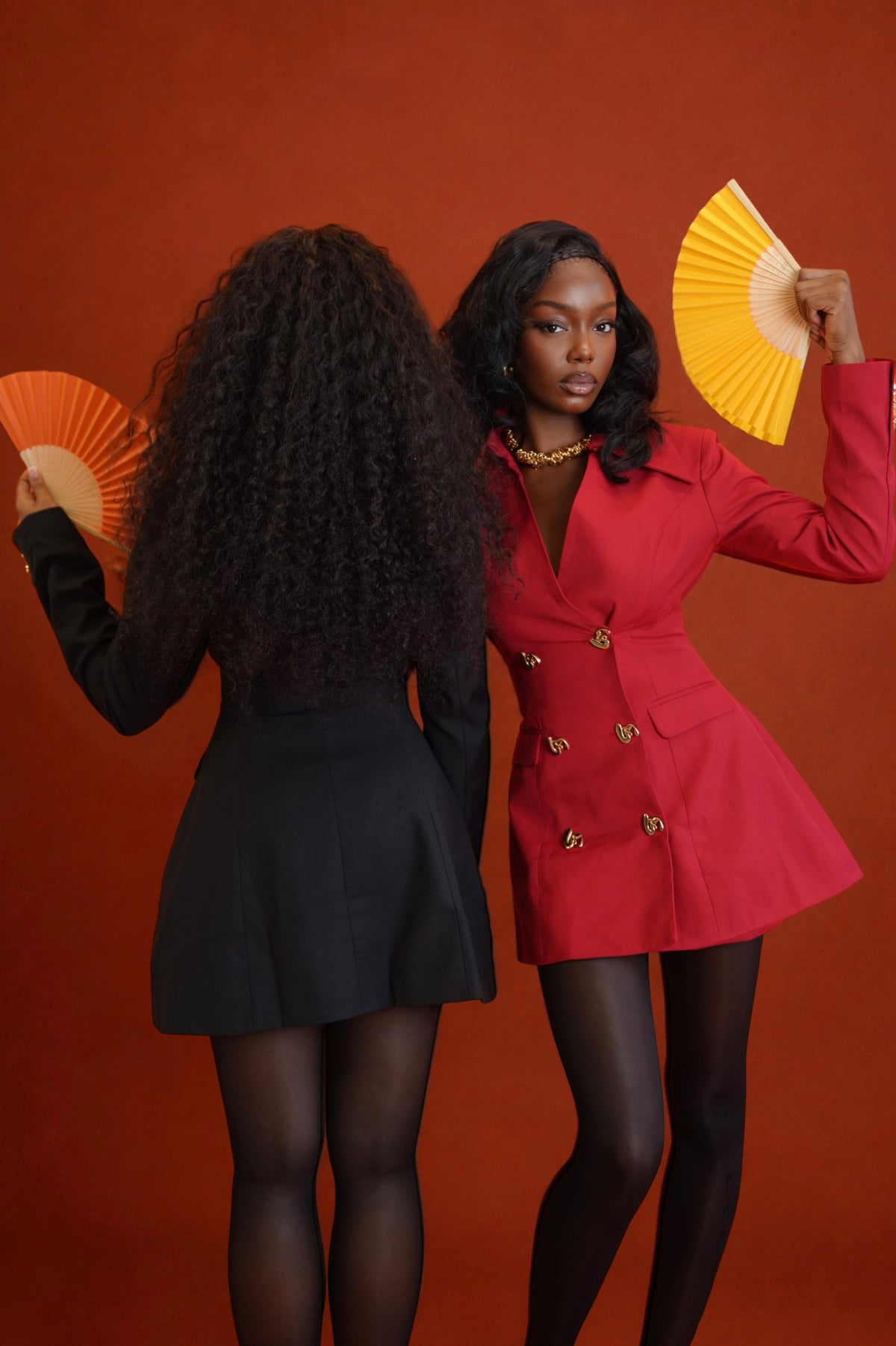 Chevy Tailored Blazer Mini Dress- Red