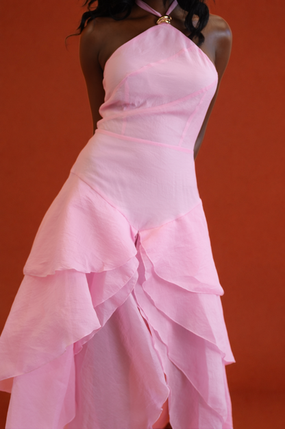 Anica High-Low Maxi Dress - Blushing Pink