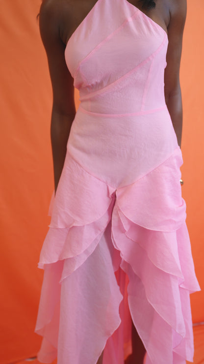 Anica High-Low Maxi Dress - Blushing Pink